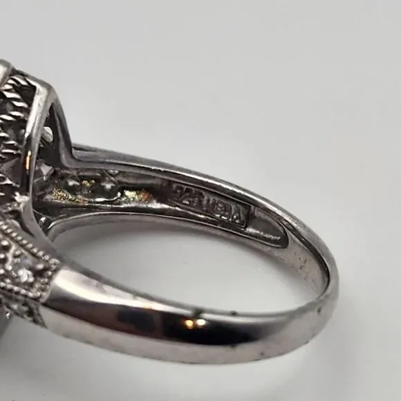 Meda Sterling Silver Halo Marquise CZ Ring (7)